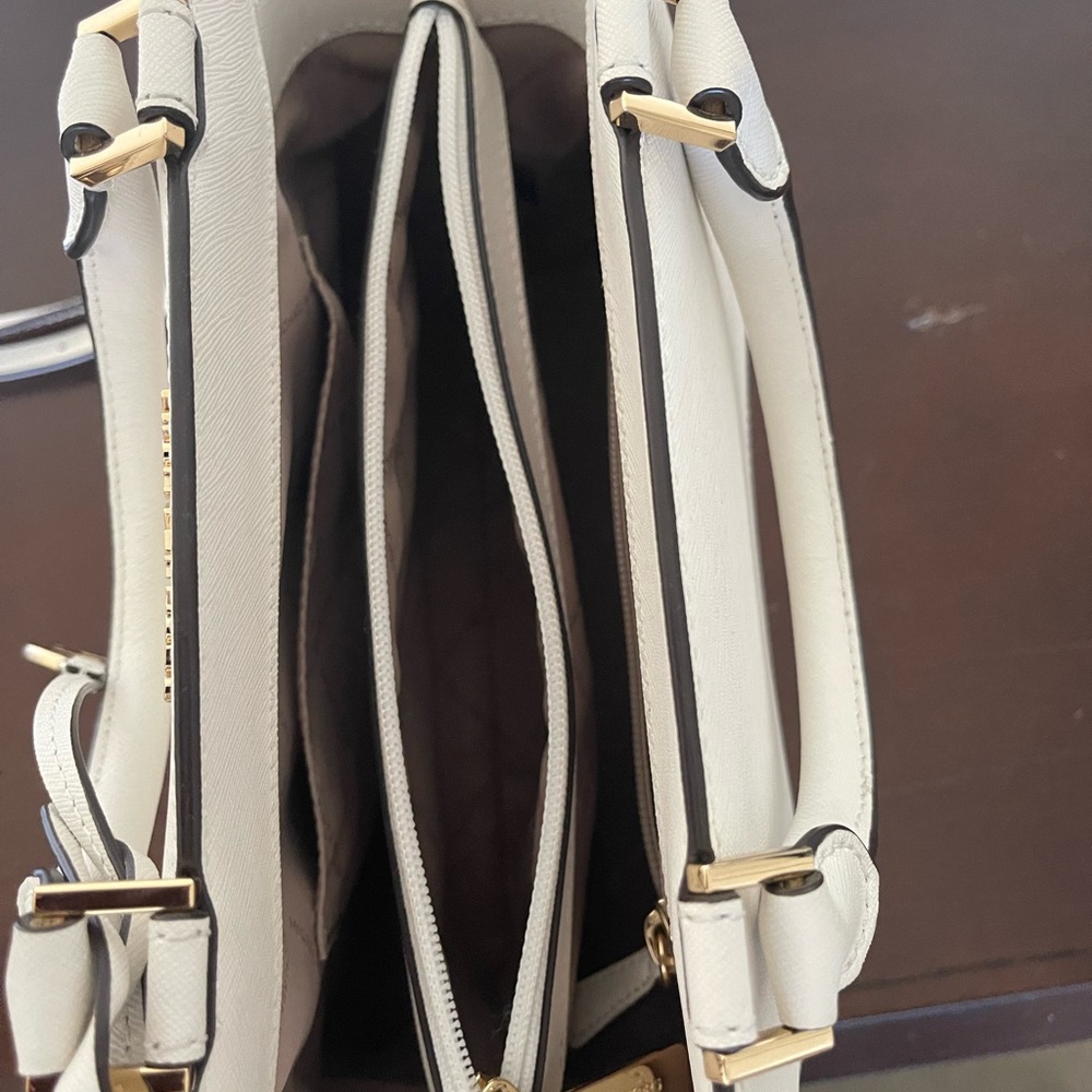 Michael Kors White Satchel with Gold Accents - Picture 6 of 7